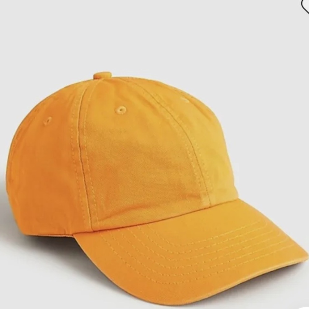 J. Crew garment dyed baseball hat in tangerine! New!